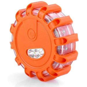 Éclairage de Secours Multifonction Voyant davertissement Gyrophare 15 LED Route Flare de Sécurité Orange（Piles non incluses）
