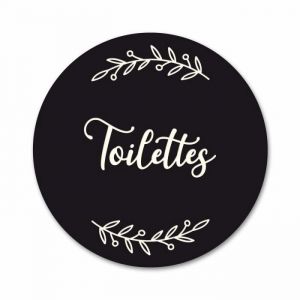 Plaque de Porte Autocollante PVC Gravé Noir Blanc - ADZIF.BIZ - Décoration murale - Artisanal - Adulte - Mixte