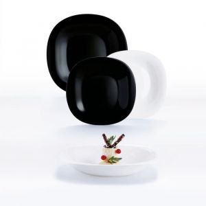 Service de table 18 pi&egrave;ces Carine Black & White Luminarc