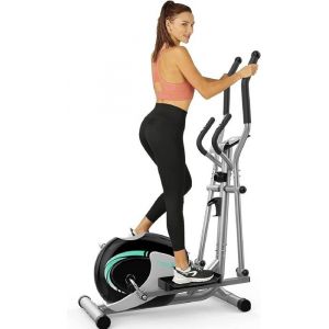 Dripex Vélo Elliptique Fitness Stepper dAppartement Crosstrainer avec écran LCD Multifonction Appareil Maison Support de Tablette