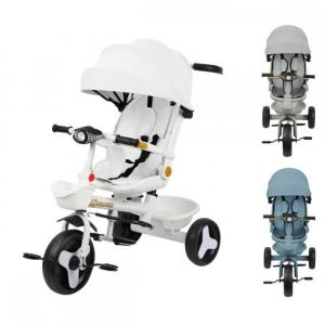 Tricycle 4 en 1 Pour Enfant  -MIPAN- Avec lumi&egrave;re + Musique - R&eacute;glable - Jusqu&agrave; 30 Kg - Le premier Tricycle  de b&eacute;b&eacute; - Blanc