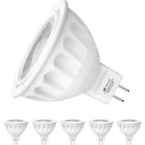 Ampoule LED MR16 Culot Gu 5.3 Seealle 5W MR16 Spot LED(&Eacute;quivalent 50W Incandescent)Blanc Froid 5000K(Lot de 6)