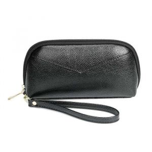 RMEGA Portefeuille Femme en Cuir synth&eacute;tique Lisse et Doux Porte Monnaie Porte Carte Femme Porte Ch&eacute;quier  (Noir)