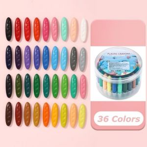 Crayons de Cire - Non Toxiques - 36 Couleurs - Faciles &agrave; Tenir - Lavables - Pour Enfants &agrave; Partir de 3 Ans
