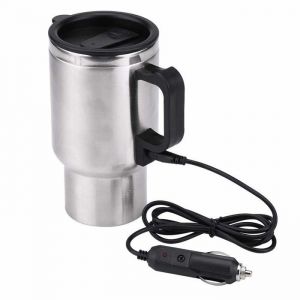 Coupe de chauffage de voiture - Bouilloire de voiture tasse de chauffage de voiture &eacute;lectrique en acier inoxydable 450ml