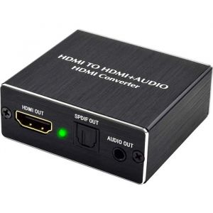 Extracteur audio HDMI 4K convertisseur HDMI vers SPDIF  HDMI vers HDMI et SPDIF optique avec prise en charge st&eacute;r&eacute;o 35 mm 3D YYV