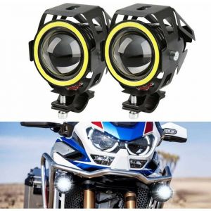 Phare de moto U7 LED Phare avant de moto Feu antibrouillard Projecteur DRL Feux supplémentaires de moto étanches universels avec