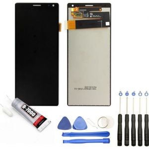 Visiodirect® Ecran complet: Vitre tactile + Ecran LCD compatible avec Sony Xperia 10 Noir 6+ Kit outils +Colle B7000 Offerte