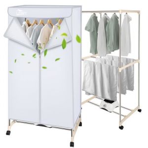 UTEN 1500W Séchoir étendoir à Linge électrique PliableSèche à Linge ÉlectriqueSéchoir Chauffage Pliable avec Minuterie