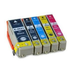 Cartouches dencre génériques compatibles Epson T26 - Pack de 5 XL