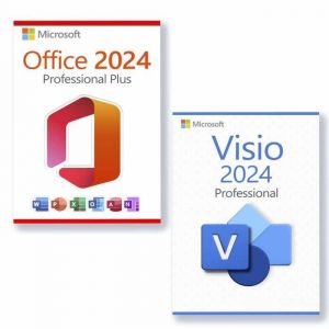 Microsoft Office 2024 Professional Plus + Microsoft Visio 2024 Professional Licence pour 3 PC