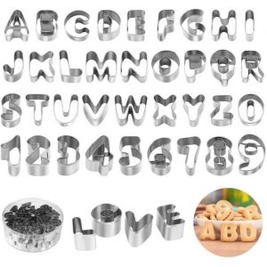 Emporte Piece Lettre Alphabet Emporte Piece Patisserie En Acier Inoxydable Avec Durable Pour Décoration De Gâteau