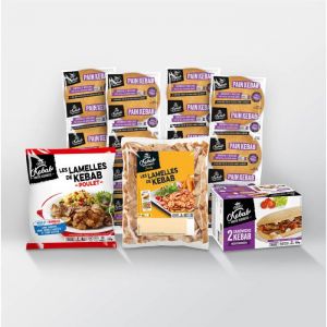 VOLAILLE SURGELEE - FRANCE KEBAB - Pack découverte - 12 kebabs   2 sandwichs prêts à lemploi