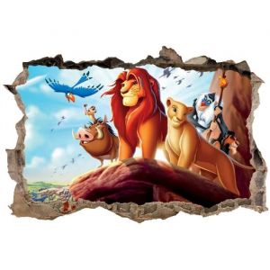 Stickers 3D Le roi lion - Dimensions papier - 30x20cm