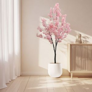 FLEUR-PLANTE ARTIFICIELLE - Arbre Artificiel - Cerisier en fleurs Artificiel - pour Home Salon balcon Bureau Déco - H 180cm Rose