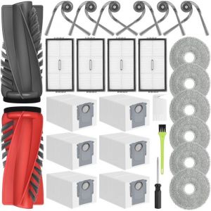 Accessoires Pourock Saros 10R Robot Aspirateur Kit D Rechange Avec 2 Brosses Principales 6 Brosses Latérales 6 Serpillè[BLE216]