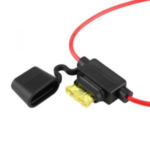 Cuque®porte-fusible en ligne étanche 1 pc 1-35A 12-32 V voiture lame en ligne porte-fusible boîte fusibles en ligne étanche-HEQ