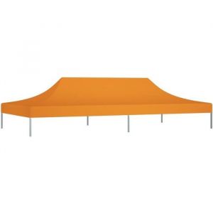 Toit de tente de r&eacute;ception - Toile de Tonnelle 6x3 m Orange 270 g/m&sup2; pour ext&eacute;rieur terrasse jardin patio