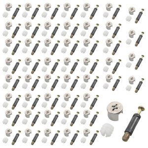 Connecteurs Meuble 50 Sets M15 Excentrique Vis Corps Assemblage Professionnel