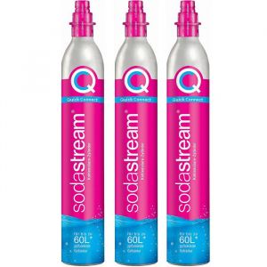 Lot de 3 cylindres de gaz co2 60l quick connect pour machine à gazéifier - SODASTREAM