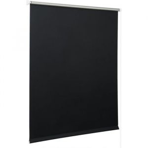 WOLTU Store enrouleur occultant en polyester avec thermique, Installation rapide et directement sans perçage, 60x160cm, Noir