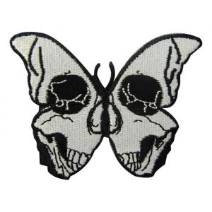 Patch brod&eacute; Ecusson &agrave; Coudre de Cr&acirc;ne papillon Patchs Thermocollant Pour Jeans