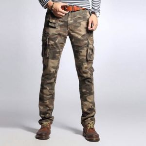 Pantalon Cargo Militaire Homme Camouflage Multi-Poches Slim Fit - INSFITY - Kaki Camouflage