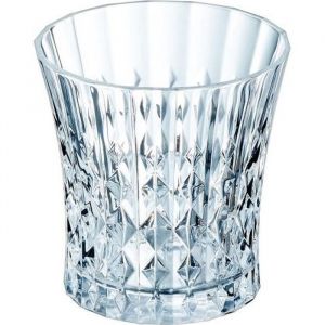 Verres &agrave; eau - Cristal dArques - Lady Diamond - Ultra transparent - Design vintage
