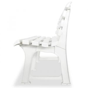 Bon plan Banc de jardin - JILI HOT - 2 si&egrave;ges - 1455cm Plastique Blanc - Pour ext&eacute;rieur/parc Thome5179780