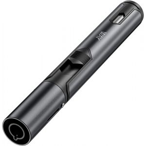 Briquet Tempete Chalumeau Jet Flamme Gaz Butane Rechargeable Long Briquet Allume Feu Cheminee BBQ (Vendu sans gaz) Noir