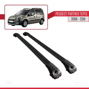 Barres de Toit - ACE-1 - Peugeot Partner Tepee 2008-2018 - Aluminium - Noir - Charge utile < 300 kg