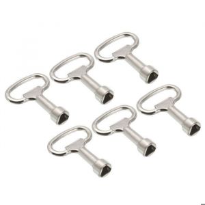 Cl&eacute; triangulaire VOCOSTE 125mm x 7mm Triangle Panneau Verrouillage Cl&eacute; molette &Eacute;lectrique Armoire Gaz Eau Compteur Ascenseur 6Pcs