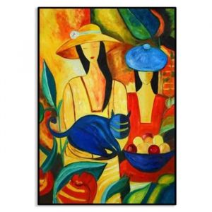 Impression sur toile Picasso - Célèbres peintures murales modernes peintes - Décoration pour salon - Moderne - Sans cadre 60x90cm