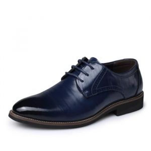 IZTPSERG Richelieu Cuir Chaussure Homme Bleu
