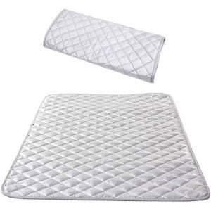 Nappe de Repassage Isolante Couverture de Repassage &agrave; la Vapeur Coton Tapis De Repassage Argent 48 * 85 cm（1 pcs）