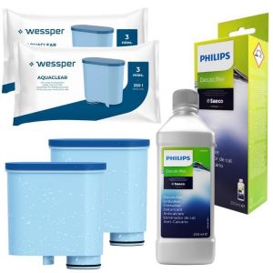Filtre cafetière - Sillar - CA6903 - Lot of 2 - Philips AquaClean Saeco + Détartrant Philips CA6700 250ml