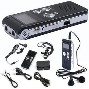 Enregistreur vocal audio numérique - Non spécifié - 8 Go - Dictaphone rechargeable - VOR - Haut-parleur intégré