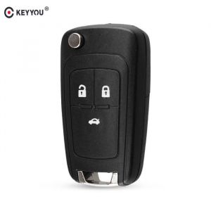Coque cléKEYYOU – coque de remplacement pour clé télécommande à 3 boutons couvercle pour clé Opel Vauxhall Insignia Astra J