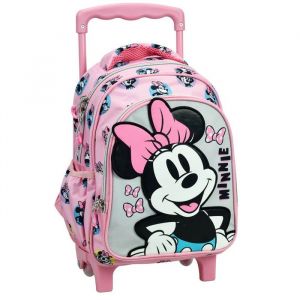 Sac &agrave; dos &agrave; roulettes Minnie rose 30 CM Maternelle
