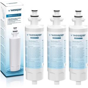 Wessper 4874960100 3x Filtre à eau du réfrigérateur pour Beko 4874960100 4394650100 9256712 SBS4K série GNE  Blomberg IWD1004ET