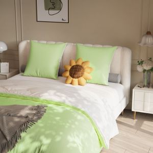 Parure de lit 140x190 4 pièces Housse de couette 140x210 cm + Drap housse 140x200cm avec 2 taies doreiller 80x80 cm Parure 140x210