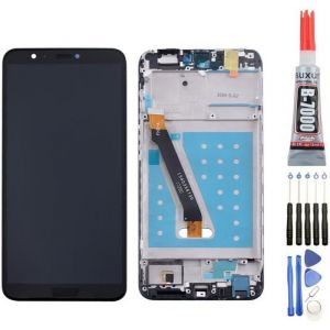 Ecran LCD de remplacement pour Huawei P Smart FIG-LA1 LX1 LX2 LX3/Enjoy 7S Cadre + outils (Noir)