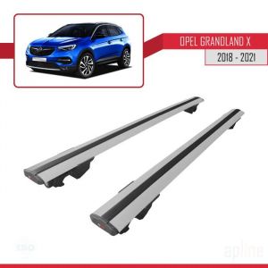 Barres de Toit - Opel - Grandland X - Aluminium - 2 Barres - Charge 75 kg