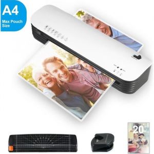 Plastifieuse A4 A5 A6 Photo Machine à Plastifier Chaud Thermique avec A4 A5 A6 Pochettes Chaque 5pcs Arrondisseur d’Angles