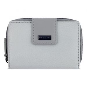 Porte-monnaie en cuir gris pour femme - BUGATTI Sina - Protection RFID - 13.5 cm