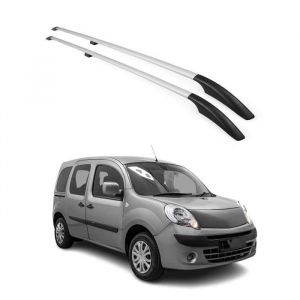 Barres de toit longitudinales pour Renault Kangoo 2008-2021 L1 Aluminium Gris