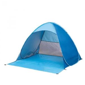 Tente de plage instantanée Pop Up TOPOFLY - Bleu - 4 places - 200x165x130 cm - Étanche et ombragée