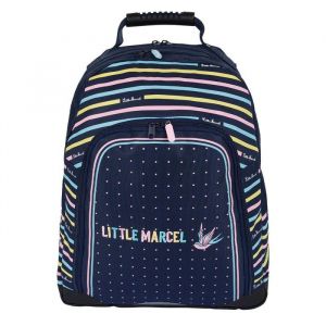 Sac à dos - LITTLE MARCEL - Hirondelle - 2 compartiments - Bleu - Primaire