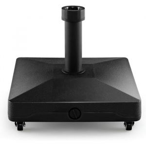 GIANTEX Pied de Parasol sur roulettes Support Parasol &agrave; Remplir deau 16L et de Sable 245KG Convient de Parasol &Phi; 32/48mm 2 R&eacute;