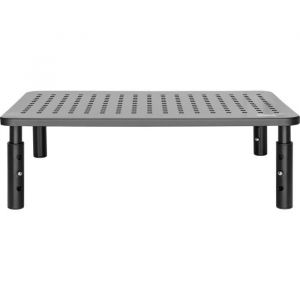 R&eacute;hausseur de moniteur - SPEAKA PROFESSIONAL - SP-MR-210 - 100-140 mm - Rangement clavier - Noir